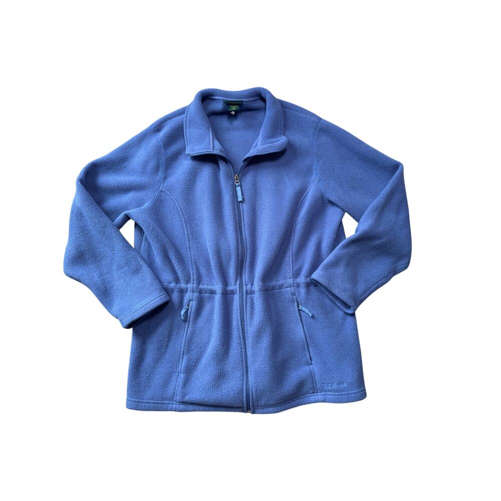L.L.Bean Women’s Blue Fleece Full Zip Up Jacket Vintage 90's Size 2X